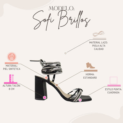 Modelo Sofi Brillos 8 cms