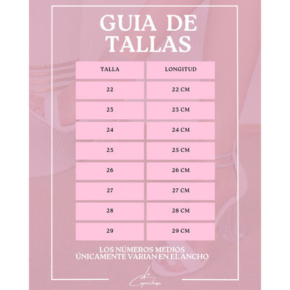 Modelo Mila 8 cms Talla Grande